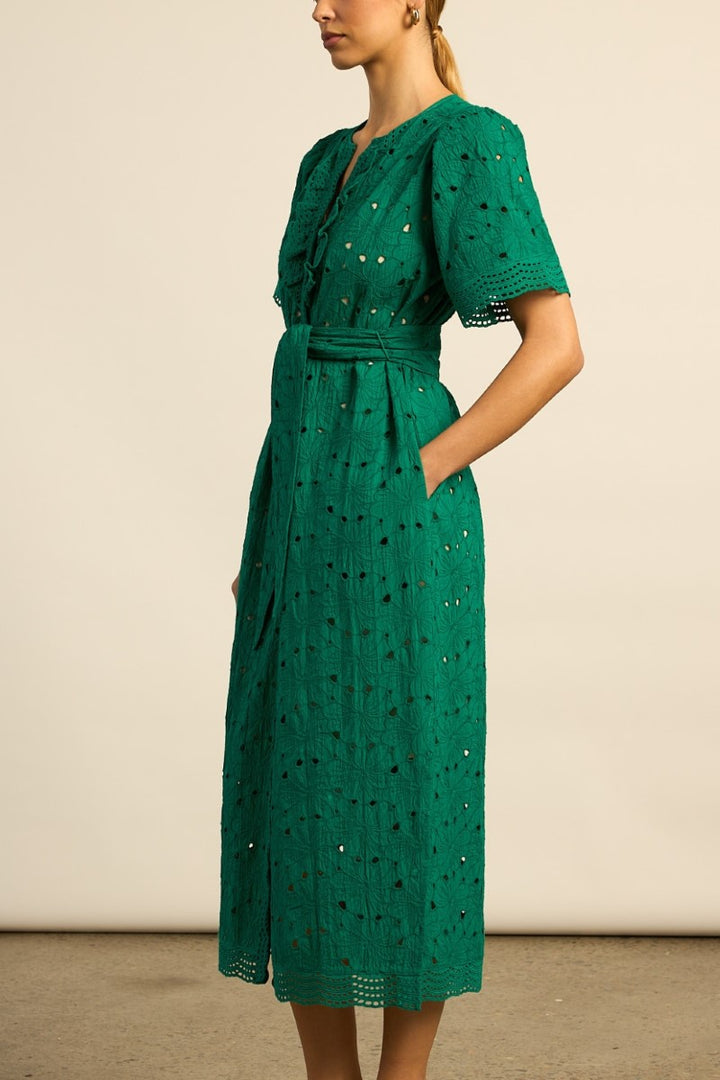 Voyage Dress | Emerald Broderie