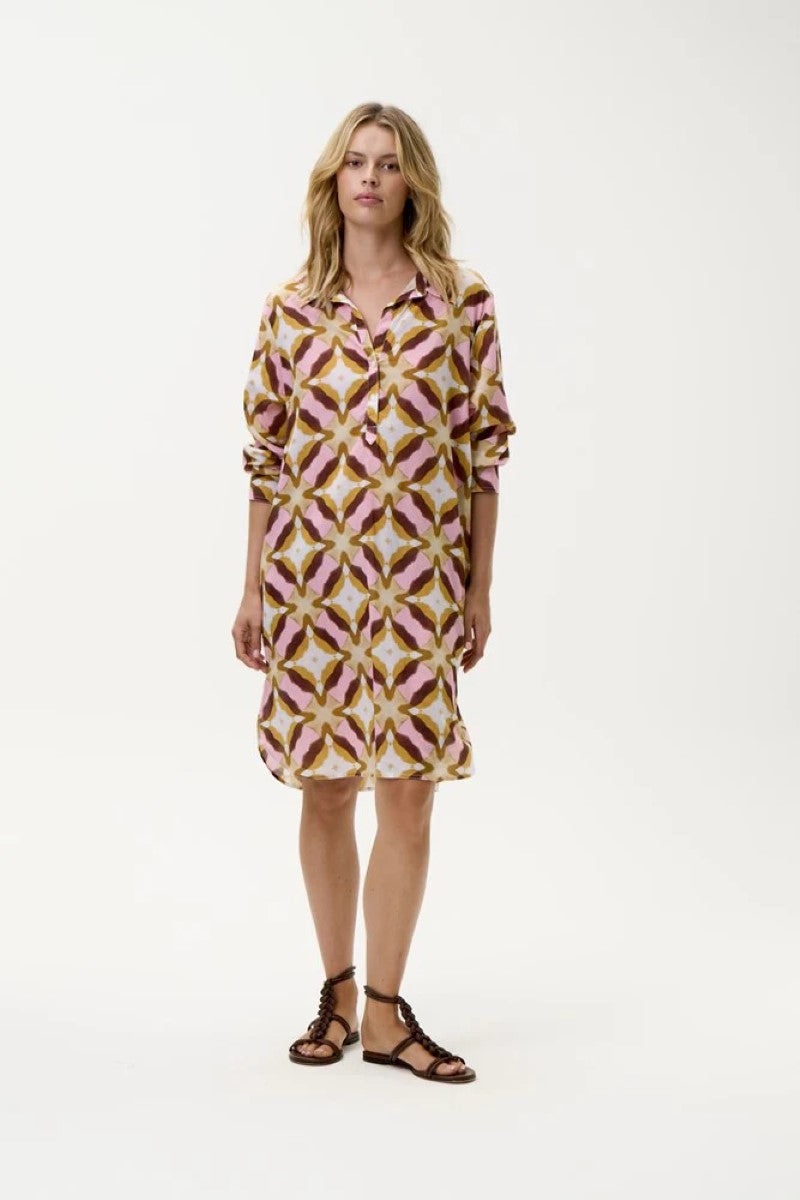 Gilli Dress | Pink Ikat