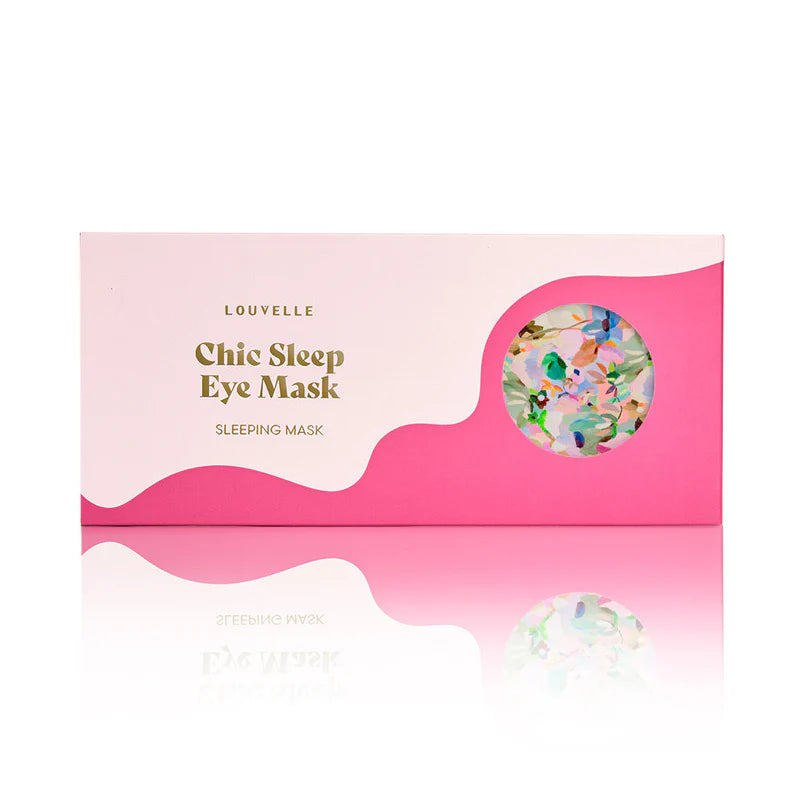 Louvelle Chic Sleep Eye Mask packaging on a white background