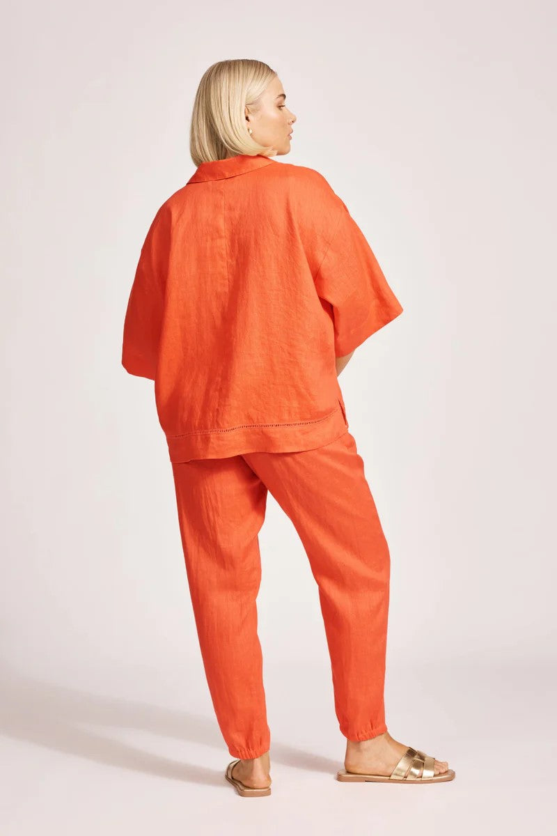 Miramar Collared Top | Coral