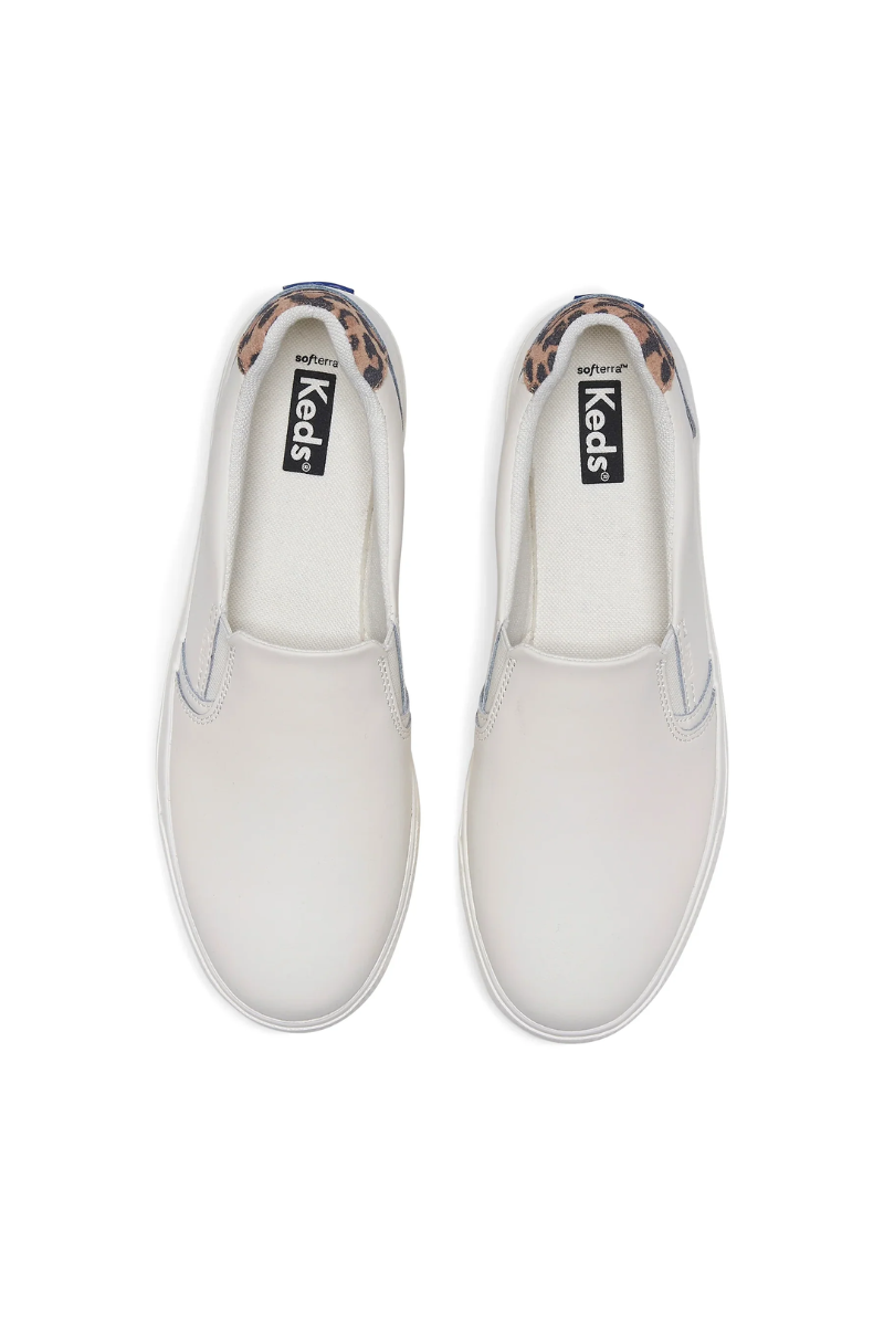 Keds Pursuit Leather Slip On Shoes | White