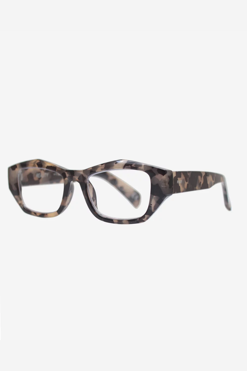 Tortoiseshell glasses on a white background