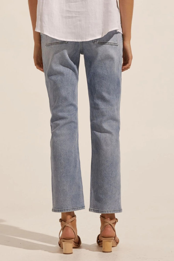 react jean - distressed denim