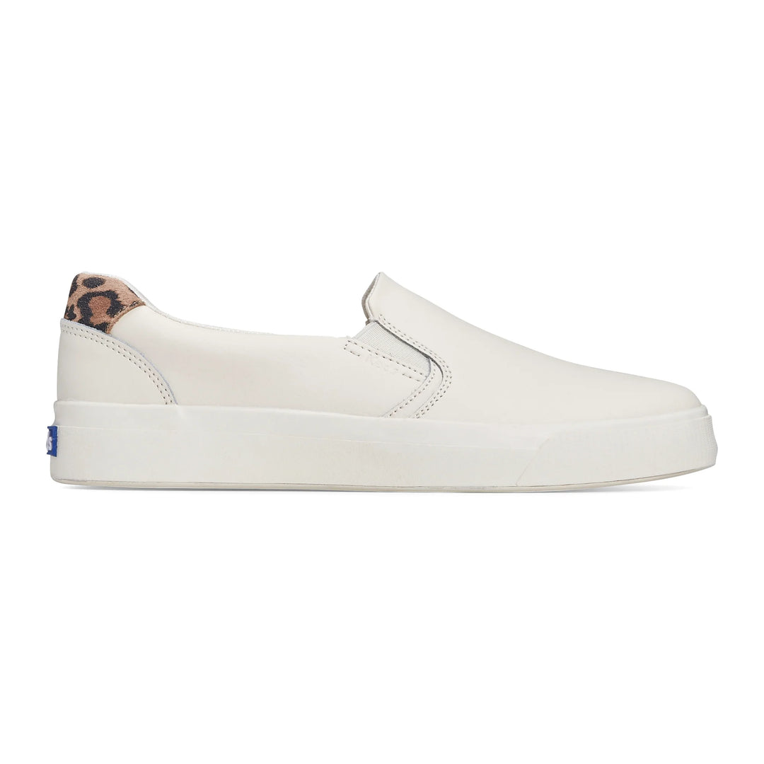 Keds Pursuit Leather Slip On Shoes White