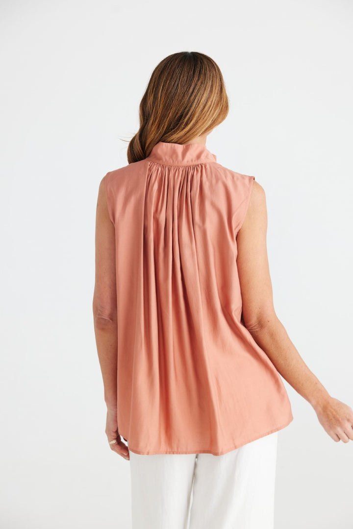 montana sleeveless top - copper rose
