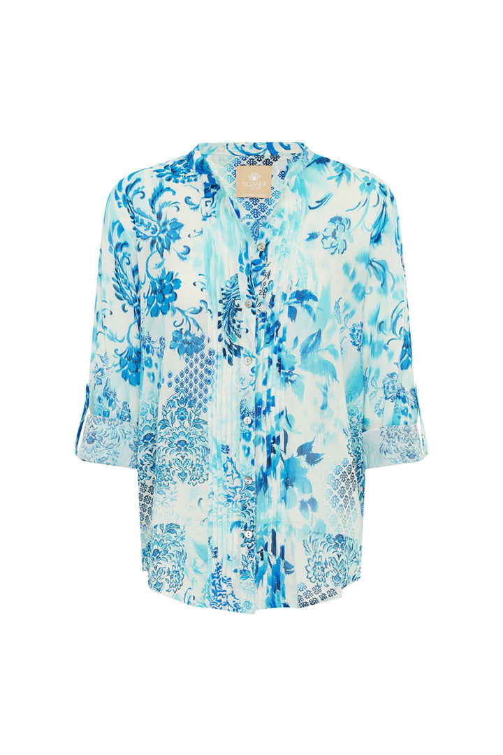 Scandi & Co. Olive Shirt | Blue Print