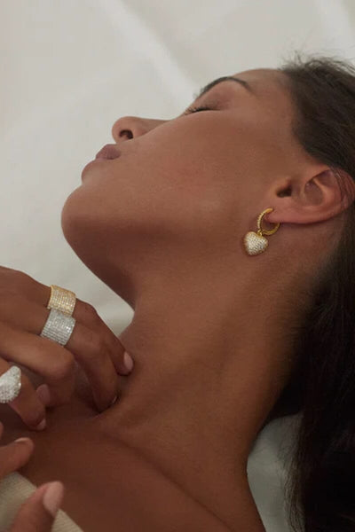 frankie earrings - gold EARRINGS zahar 