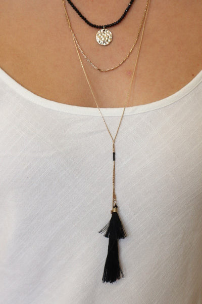 halo necklace - black jewellery HOLIDAY 