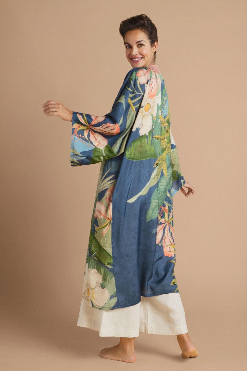 kimono delicate tropics - indigo kimono Powder 