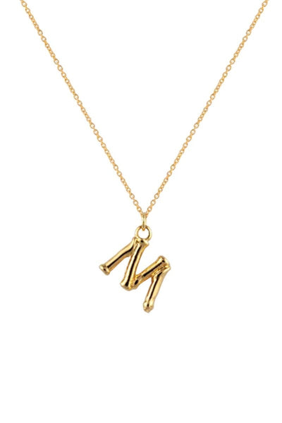 letter m necklace jewellery zahar 