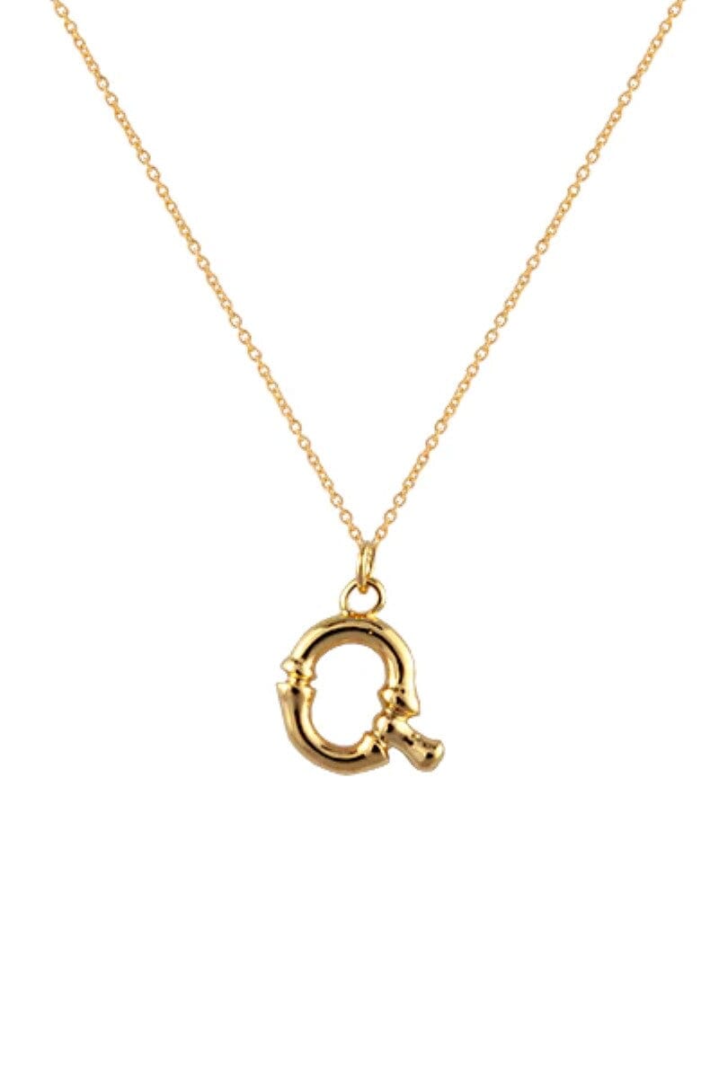 letter q necklace jewellery zahar 