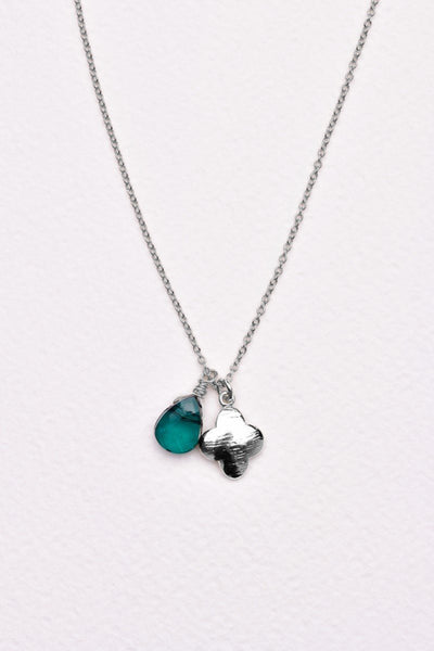 reece necklace silver- emerald jewellery zafino 