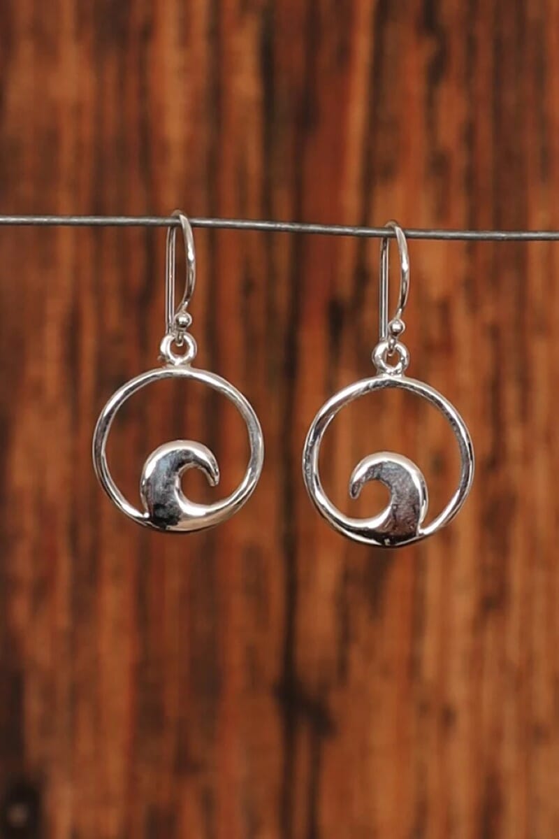 silver wave earring jewellery karma east 
