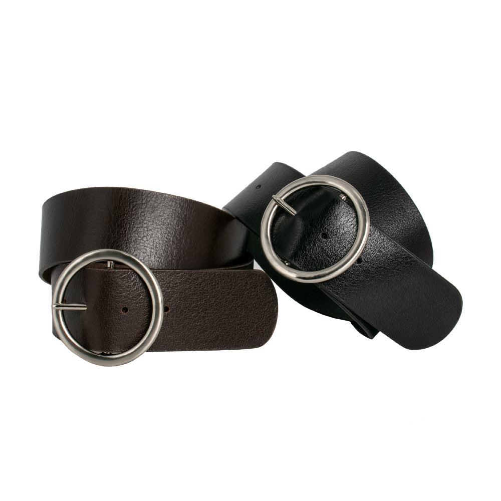 trentham leather belt - chocolate belt loop leather 